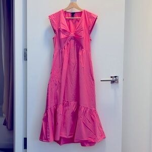 Front bow tie maxi dress